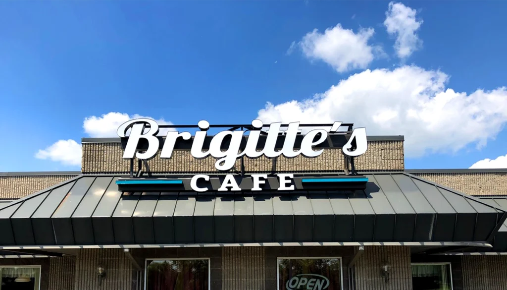 Brigitte's Cafe storefront signage