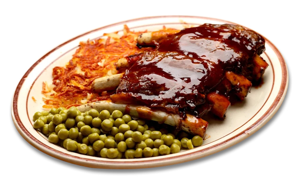 Ribs served at Brigitte's