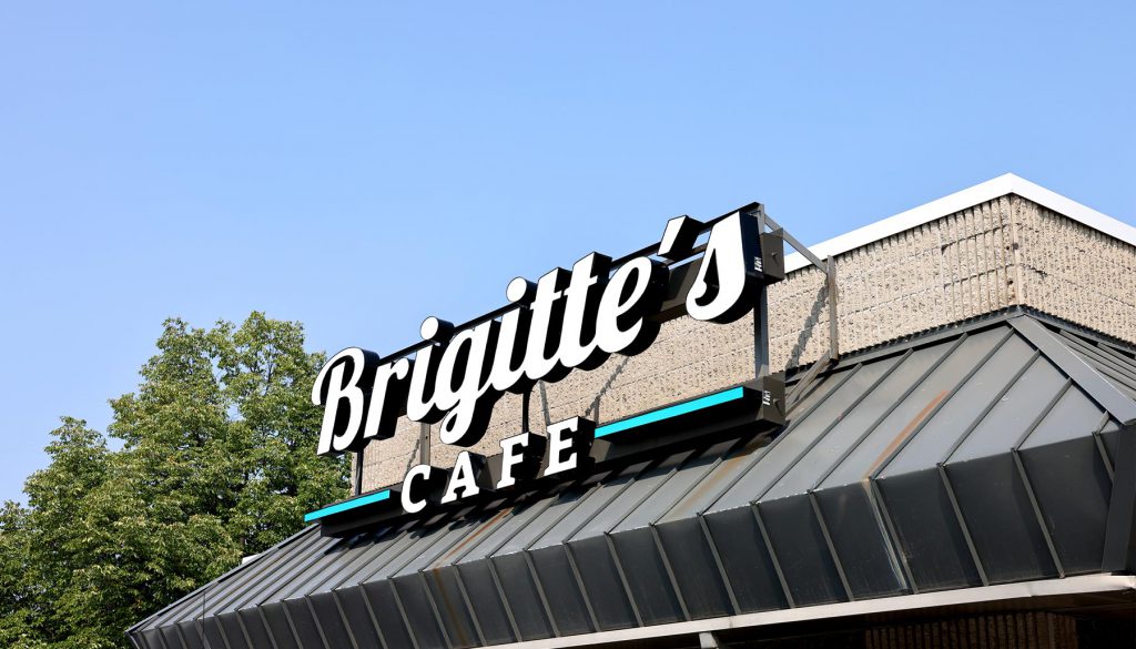 Photo of Brigitte's Cafe storefront signage